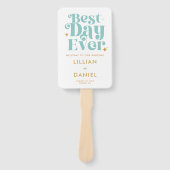 Modernes Retro-Strandfarbprogramm Fächer (Vorderseite)