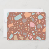 Modernes Retro Terrazzo Brautparty Arte e Cultura Einladung (Rückseite)