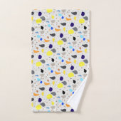 Modernes Retro Terrazzo Farbiges Muster Badhandtuch Set (Handtuch)