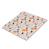 Modernes Retro Terrazzo Farbiges Muster Fliese (Seite)