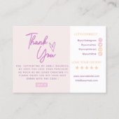 Modernes Retro Vielen Dank für die kleine Visitenk Visitenkarte (Rückseite)