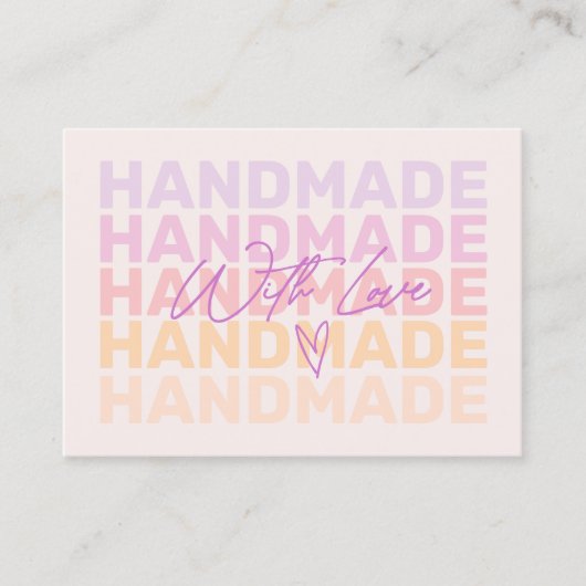 Modernes Retro Vielen Dank für die kleine Visitenk Visitenkarte (Vorderseite)