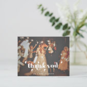 Modernes Retro Vielen Dank für Ihr Hochzeitsstipen Postkarte (Stehend Vorderseite)