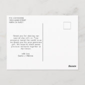 Modernes Retro Vielen Dank für Ihr Hochzeitsstipen Postkarte (Rückseite)