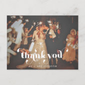 Modernes Retro Vielen Dank für Ihr Hochzeitsstipen Postkarte (Vorderseite)