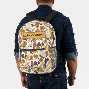 Modernes Retro-Vintage mittelalterliche Geschichte Bedruckter Rucksack