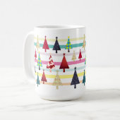 Modernes Retro-Weihnachten Kaffeetasse (Vorderseite Links)