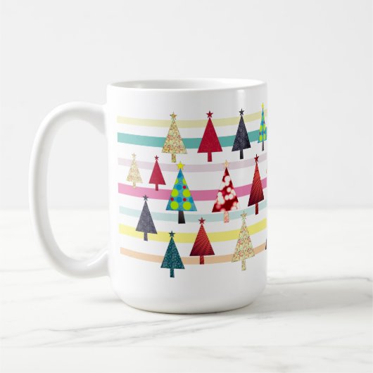 Modernes Retro-Weihnachten Kaffeetasse (Links)