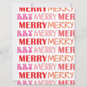 Modernes Retro Weihnachts-Party Einladung (Rückseite)