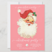 Modernes Retro Weihnachts-Party Einladung (Vorderseite)