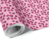 Modernes Retromuster abstrakt rosa Mitte des Jahrh Geschenkpapier (Rolleneckpunkt)