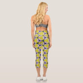 Modernes Retromuster, Kreismuster Capri Leggings (Rückseite)