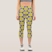 Modernes Retromuster, Kreismuster Capri Leggings (Vorderseite)