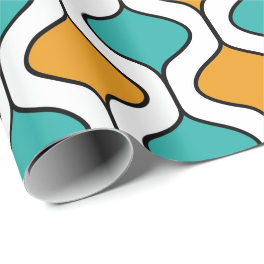 Modernes Retropapier für die atomare Verpackung au Geschenkpapier (Rolleneckpunkt)