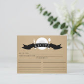 Modernes Rezept-Card-Brautparty Kraft Postkarte (Stehend Vorderseite)