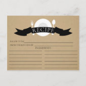 Modernes Rezept-Card-Brautparty Kraft Postkarte (Vorderseite)