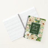 Modernes Rezept Magnolia Grüne Flora Name Notizblock (Innenseite)
