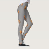 Modernes Robin-Vögel redbreast Grau Leggings (Rechts)