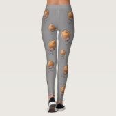 Modernes Robin-Vögel redbreast Grau Leggings (Rückseite)