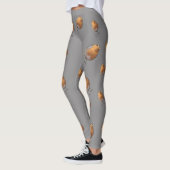 Modernes Robin-Vögel redbreast Grau Leggings (Links)