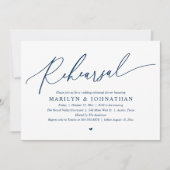 Modernes romantisches Abendessen bei Hochzeitsfeie Einladung (Vorderseite)