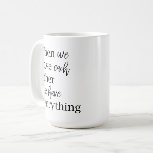 Modernes romantisches Coupé - schönes Geschenk Kaffeetasse (Vorderseite Links)