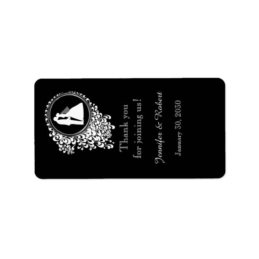 Modernes romantisches Couple Wedding Lip Balm Labe Adressaufkleber (Vorne)