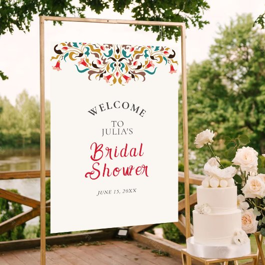 Modernes Romantisches elegantes Brautparty Poster