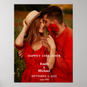 Modernes Romantisches Foto Elegante Hochzeit Poster (Vorne)