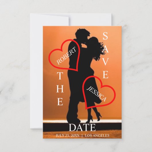 Modernes Romantisches Foto Save the Date Einladung (Vorderseite)