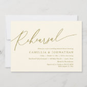 Modernes romantisches Hochzeitsessen Probe Einladung (Vorderseite)