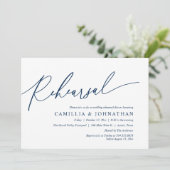 Modernes romantisches Hochzeitsessen Probe Einladung (Stehend Vorderseite)