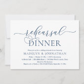 Modernes romantisches, klassisches Abendessen mit Einladung (Vorderseite)