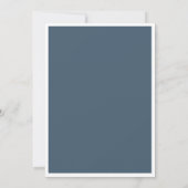 Modernes Romantisches Minimal Blue Brautparty Einladung (Rückseite)