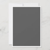 Modernes romantisches Minimal-Grau-Brautparty Einladung (Rückseite)