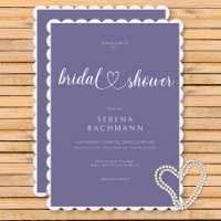 Modernes Romantisches Minimal Lavender Brautparty