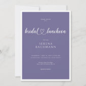 Modernes Romantisches Minimal Lavender Bridal Einladung (Vorderseite)