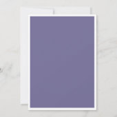 Modernes Romantisches Minimal Lavender Bridal Einladung (Rückseite)