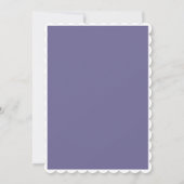 Modernes Romantisches Minimal Lavender Bridal Einladung (Rückseite)