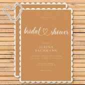 Modernes Romantisches Minimal Rust Brautparty Einladung