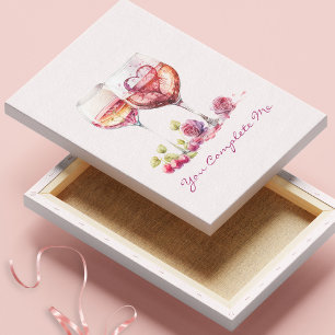 Modernes romantisches Niedliches Rotes Herz Valent Leinwanddruck