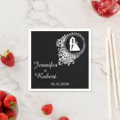 Modernes romantisches Paar Hochzeit Napkin Serviette (Beispiel)