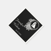 Modernes romantisches Paar Hochzeit Napkin Serviette (Ecke)