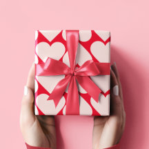 Modernes Romantisches rotes und rosa Herzmuster