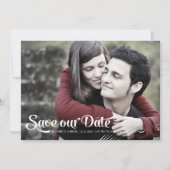 Modernes Romantisches Script-Foto Save the Date (Vorderseite)