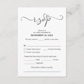 Modernes romantisches UAWG, Schwarzer Schriftart,  Begleitkarte (Vorderseite)