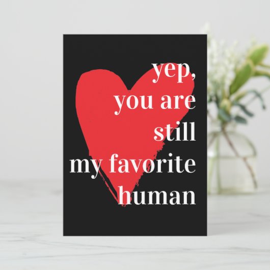 Modernes romantisches Zitat Feiertagskarte (Stehend Vorderseite)