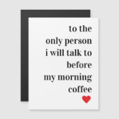 Modernes romantisches Zitat Magnetkarte (Vorne/Hinten)