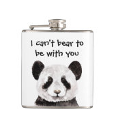 Modernes romantisches Zitat mit schwarzem und weiß Flachmann (Vorderseite)