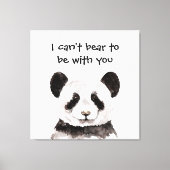 Modernes romantisches Zitat mit schwarzem und weiß Leinwanddruck (Vorderseite)